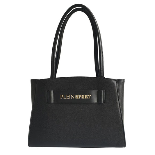 Borsa tote Plein Sport Sleek nera a tre scomparti