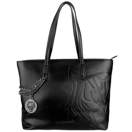Borsa a tracolla da donna Plein Sport in polietilene nero