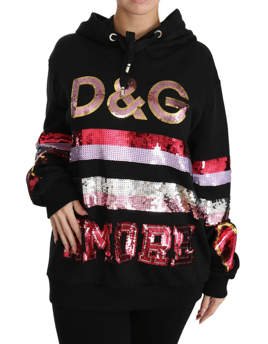 Maglione con cappuccio e paillettes DG Dolce &amp; Gabbana