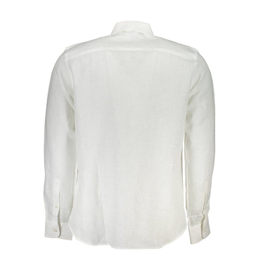 Camicia a maniche lunghe in lino bianco elegante di North Sails