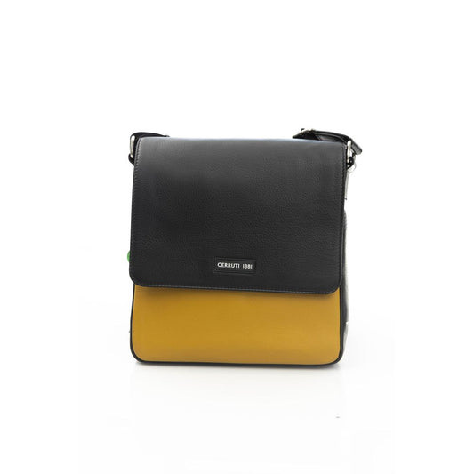 Cerruti 1881 Yellow Leather Men Crossbody Bag