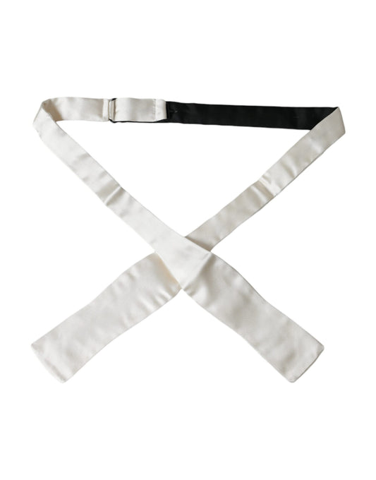 Corbata de seda blanca fina Dolce &amp; Gabbana para hombre