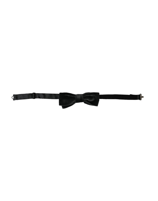 Pajarita ajustable de algodón y terciopelo negro para hombre de Dolce &amp; Gabbana