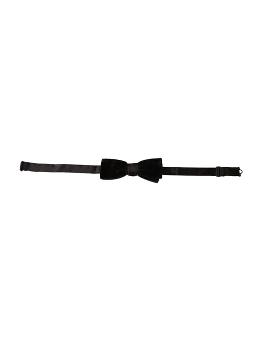 Pajarita ajustable de algodón y terciopelo negro para hombre de Dolce &amp; Gabbana
