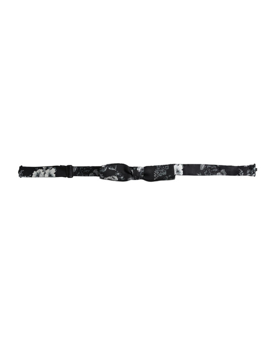 Pajarita ajustable de seda floral negra para hombre de Dolce &amp; Gabbana