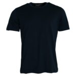 Camiseta de algodón azul oscuro de Dolce &amp; Gabbana con cuello redondo y manga corta