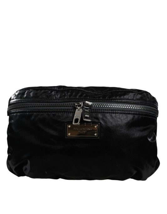Marsupio Dolce &amp; Gabbana in tessuto di nylon nero con cintura