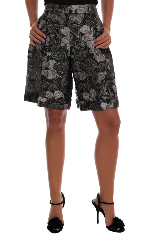 Elegantes shorts de brocado de cintura alta de Dolce &amp; Gabbana