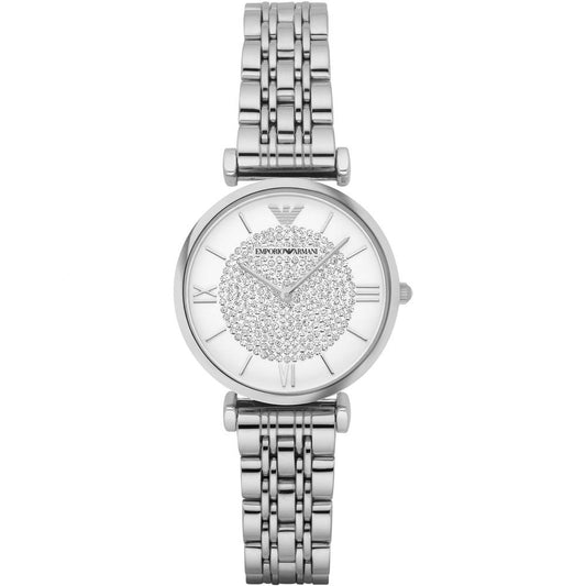 Reloj Armani de acero inoxidable plateado