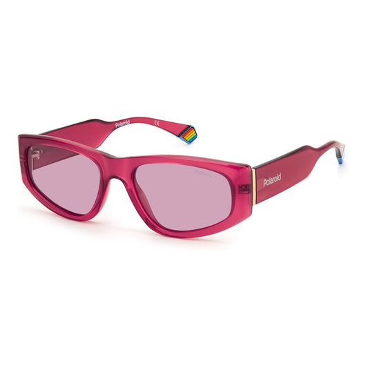 Gafas de sol Polaroid de plástico rojo