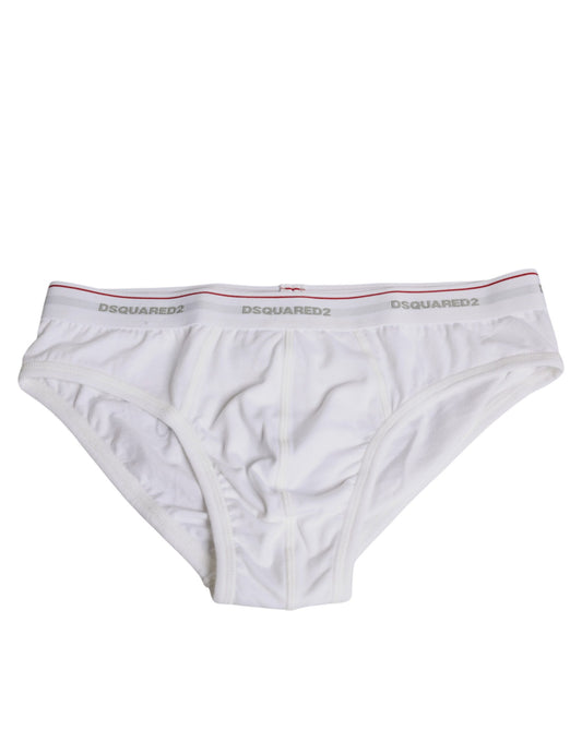 Braguita de cintura media para mujer de algodón elástico blanco Dsquared²