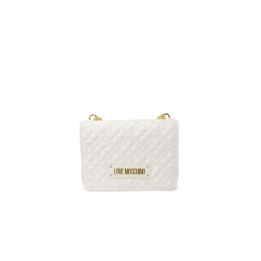 Borsa a mano Love Moschino in polietilene bianco