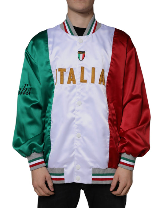 Giacca bomber multicolore con bottoni Dolce &amp; Gabbana Italia