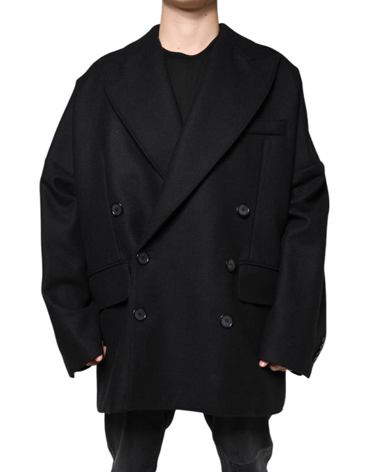 Giacca doppiopetto da uomo Dolce &amp; Gabbana in lana nera