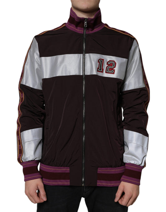 Bomber da uomo in jersey con zip multicolore Dolce &amp; Gabbana
