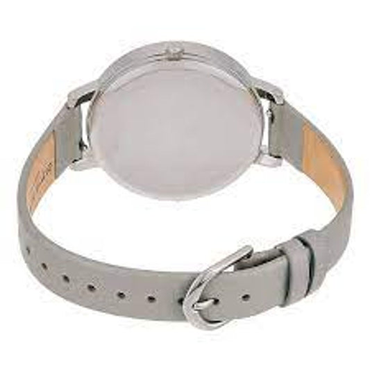 Reloj de cuero gris Olivia Burton