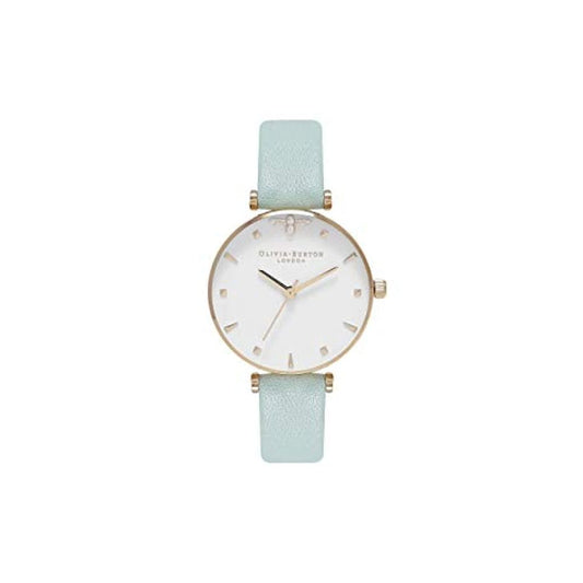 Reloj de cuero verde Olivia Burton