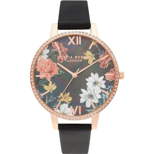 Reloj Olivia Burton de piel sintética negra