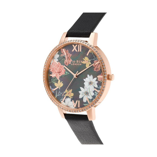 Reloj Olivia Burton de piel sintética negra