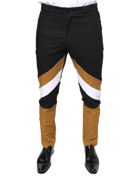 Pantaloni skinny in cotone a righe multicolor Dolce &amp; Gabbana