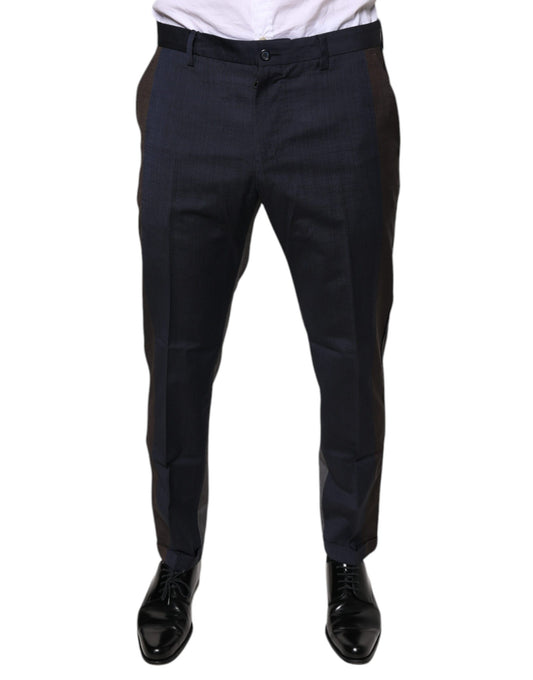 Pantalones de vestir formales de algodón y lana negros de Dolce &amp; Gabbana