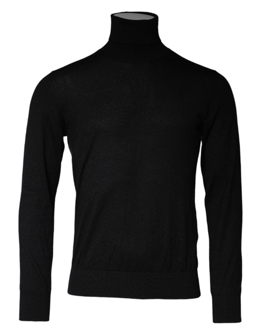 Suéter negro de cuello alto y manga larga de Dolce &amp; Gabbana