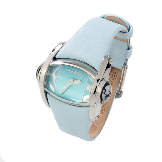 Reloj de cuero azul Chronotech