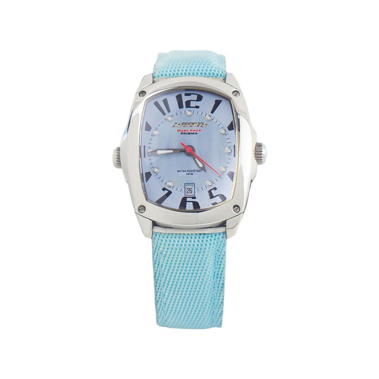 Reloj de cuero azul Chronotech