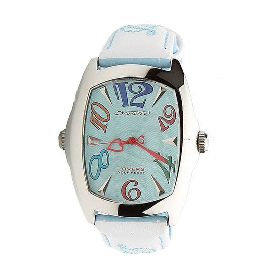Reloj de cuero azul Chronotech