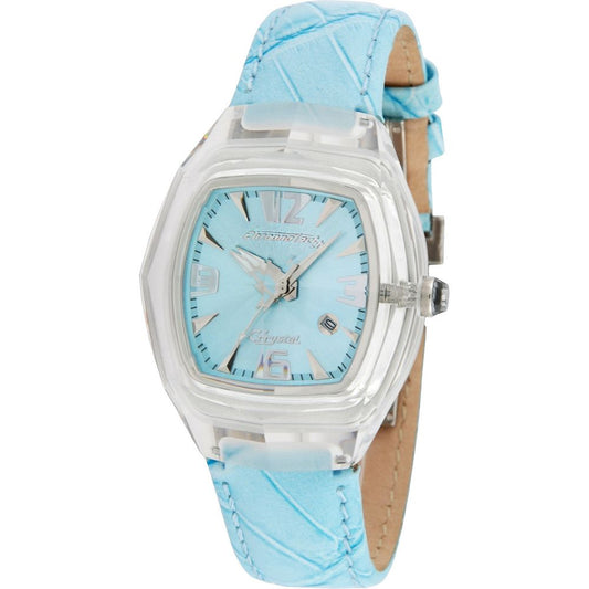 Reloj de cuero azul Chronotech