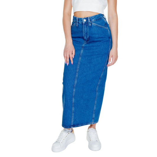 Falda de algodón azul de Calvin Klein Jeans
