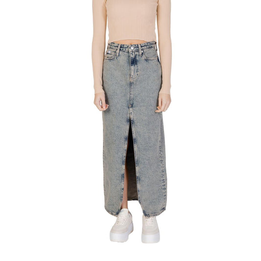 Falda de algodón azul de Calvin Klein Jeans