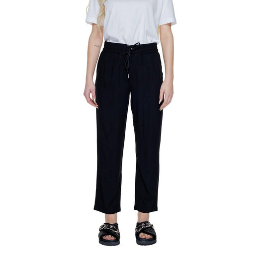 Jeans e pantaloni in viscosa nera Street One