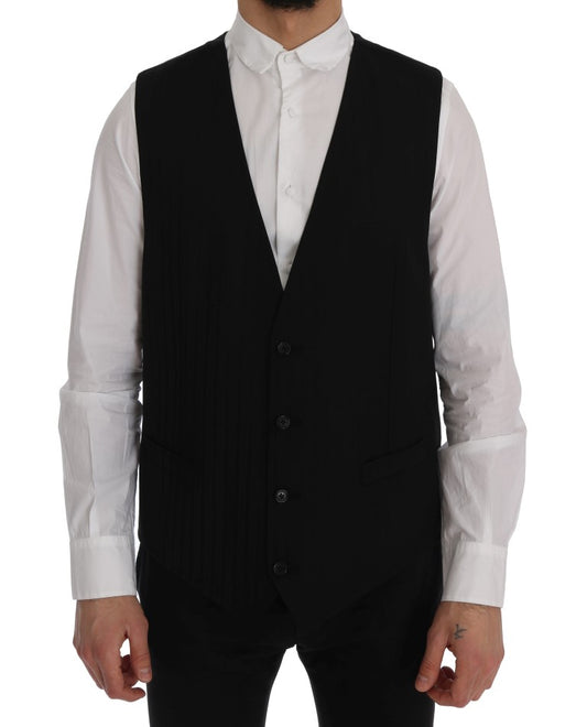 Gilet elegante in misto lana a righe Dolce &amp; Gabbana