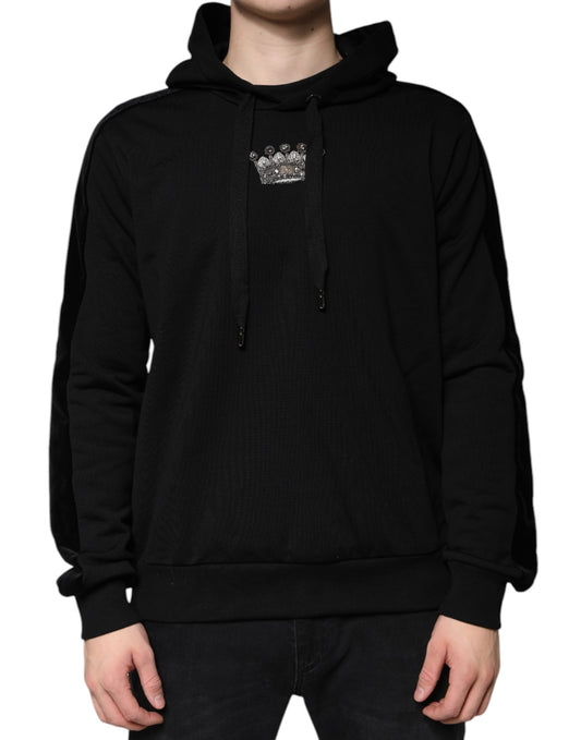 Sudadera con capucha de algodón Black Crown de Dolce &amp; Gabbana