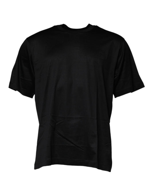 Camiseta negra de manga corta con cuello redondo de Dolce &amp; Gabbana