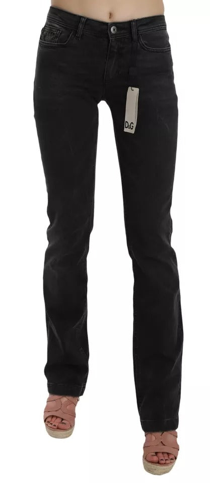 Jeans aderenti neri in cotone Dolce &amp; Gabbana Pantaloni D&amp;G