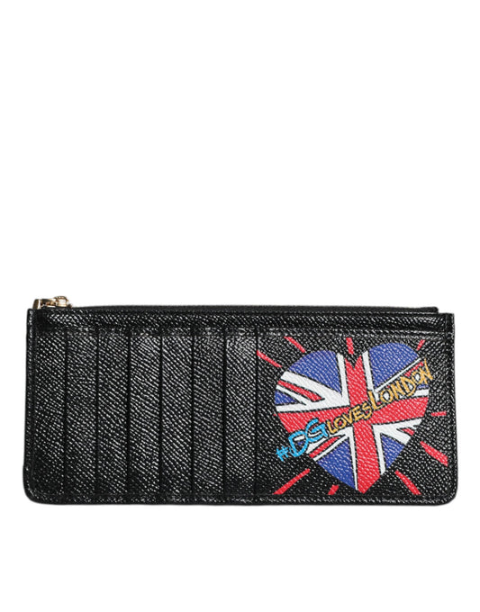 Portafoglio porta carte Dolce &amp; Gabbana in pelle nera #DGLovesLondon