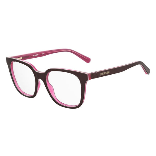 Love Moschino Burgundy Haircalf Frames