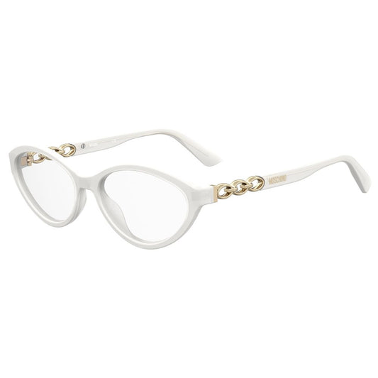 Monturas de pelo de becerro blanco de Moschino