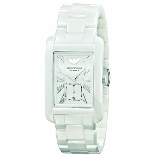 Reloj de cerámica blanca Armani
