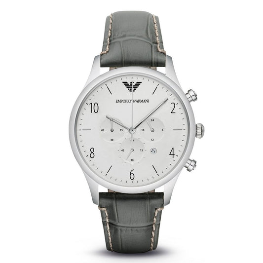 Reloj de cuero verde Armani