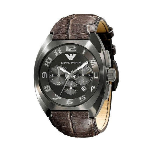 Reloj Armani de piel de vaca marrón