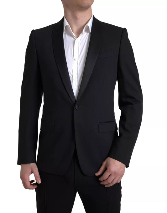 Blazer MARTINI monopetto in lana nera Dolce &amp; Gabbana