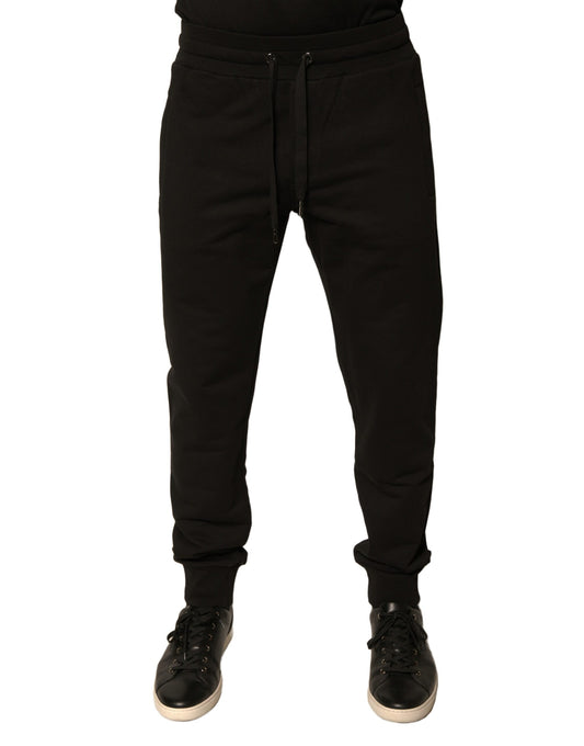 Pantaloni da tuta da uomo Dolce &amp; Gabbana in cotone nero