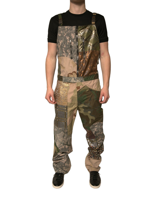 Pantaloni mimetici patchwork multicolor Dolce &amp; Gabbana