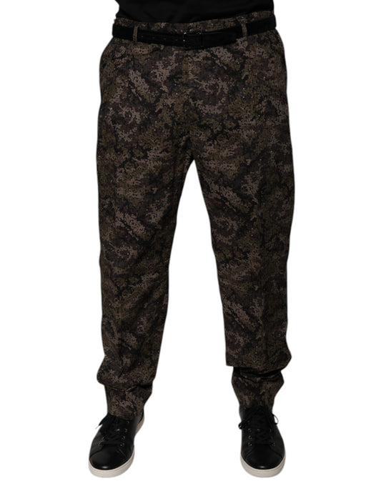 Pantalones de vestir de camuflaje multicolor para hombre de Dolce &amp; Gabbana