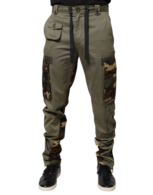 Pantalones cargo de camuflaje con patchwork multicolor de Dolce &amp; Gabbana