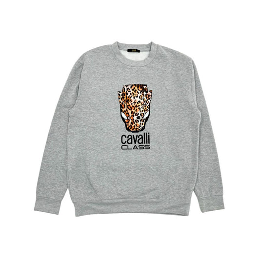 Cavalli Class Gray Polyester Women's Hoodie