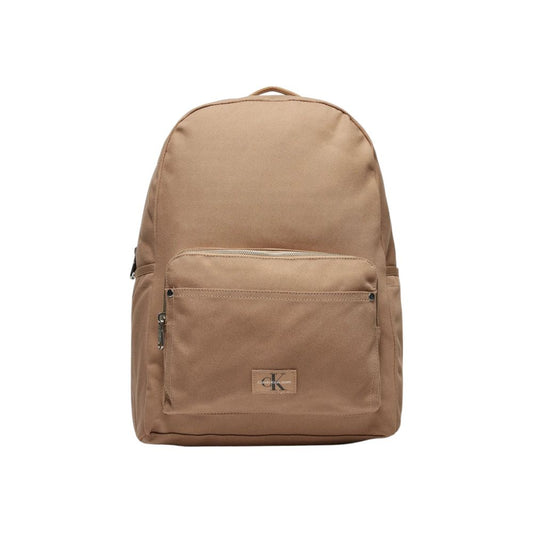 Mochila de poliéster reciclado beige de Calvin Klein